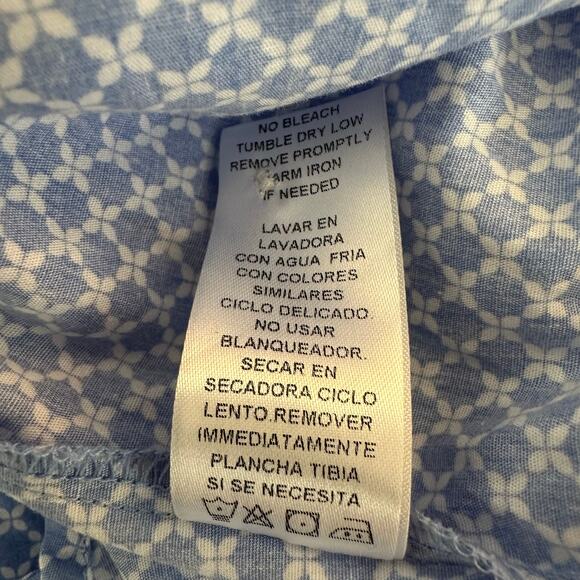 Roper Western Pearl Snap Shirt Women's Large Blue Rodeo Cowgirl Pockets Ranch - Picture 7 of 8